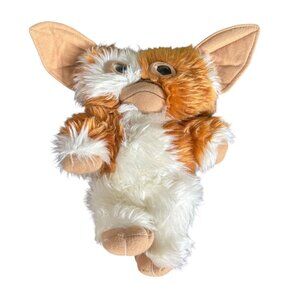 Vintage 2001 Nanco Gizmo Plush Toy 10" Warner Bros White Brown Faux Fur